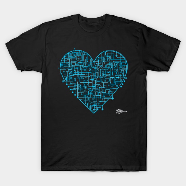 Technology Untamed: Technological Love Online Heart T-Shirt by RuftupDesigns